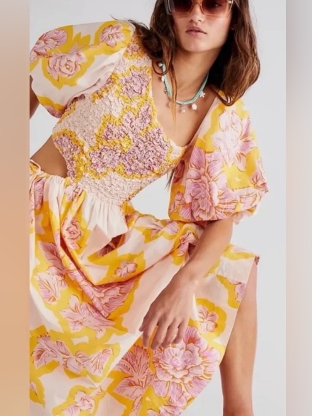 Free people Katrina printed midi dress